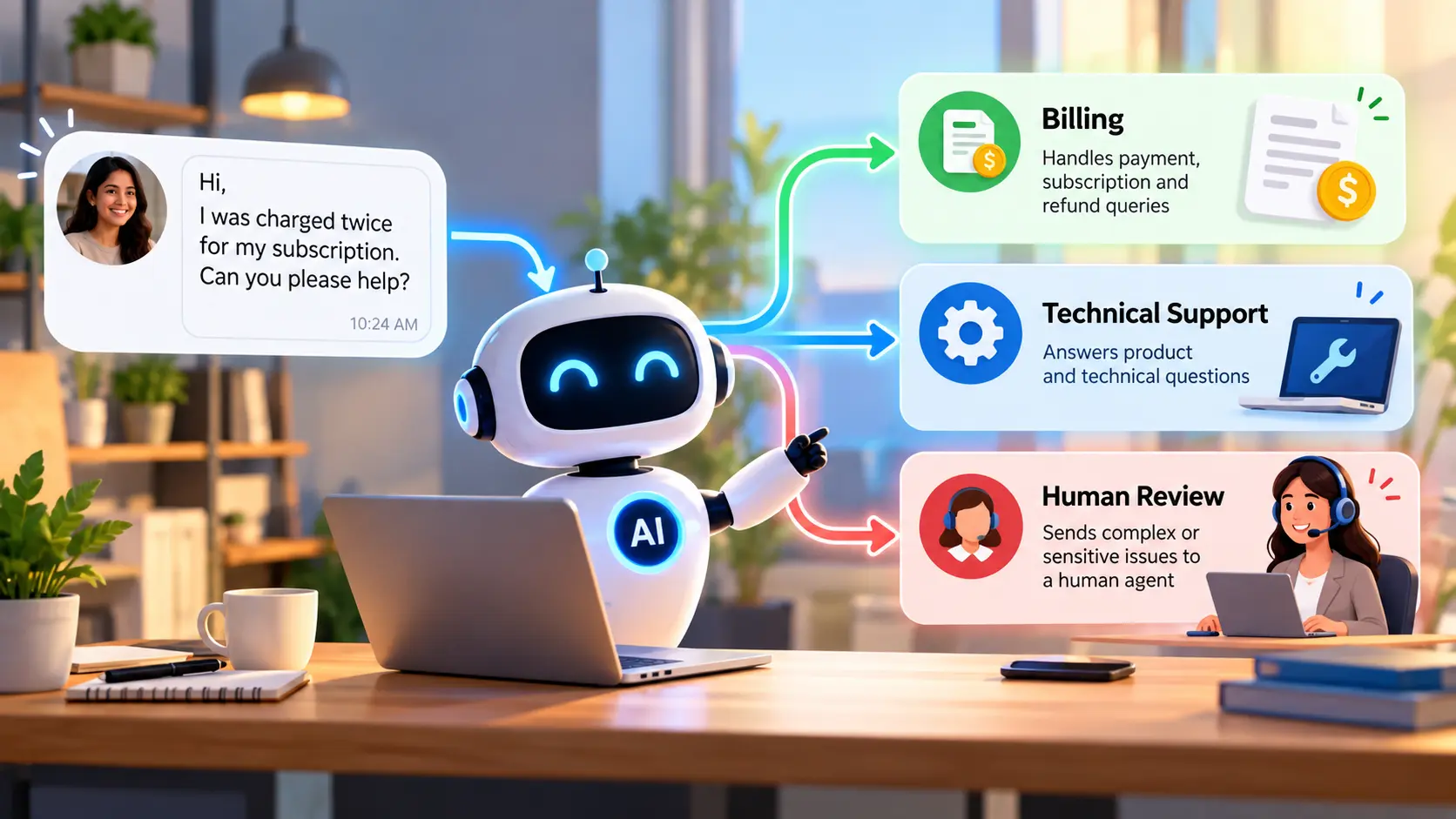 AI Support Routing Office