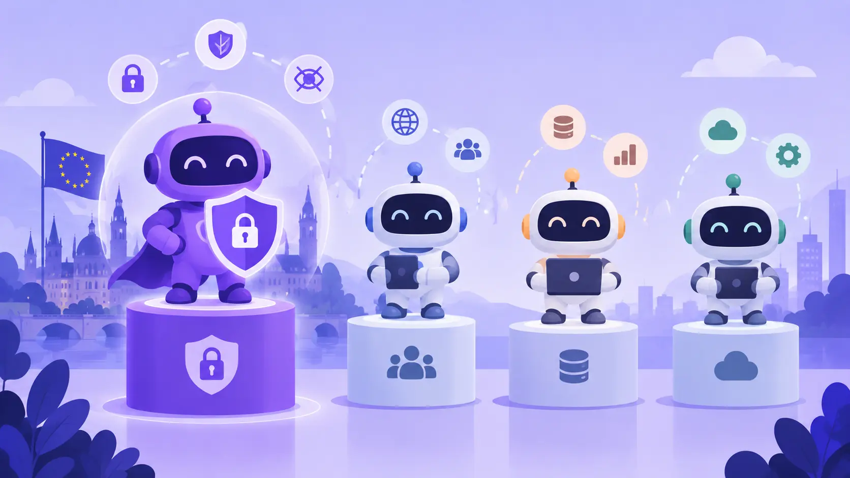 Conceptual comparison of Proton Lumo AI with mainstream AI assistants