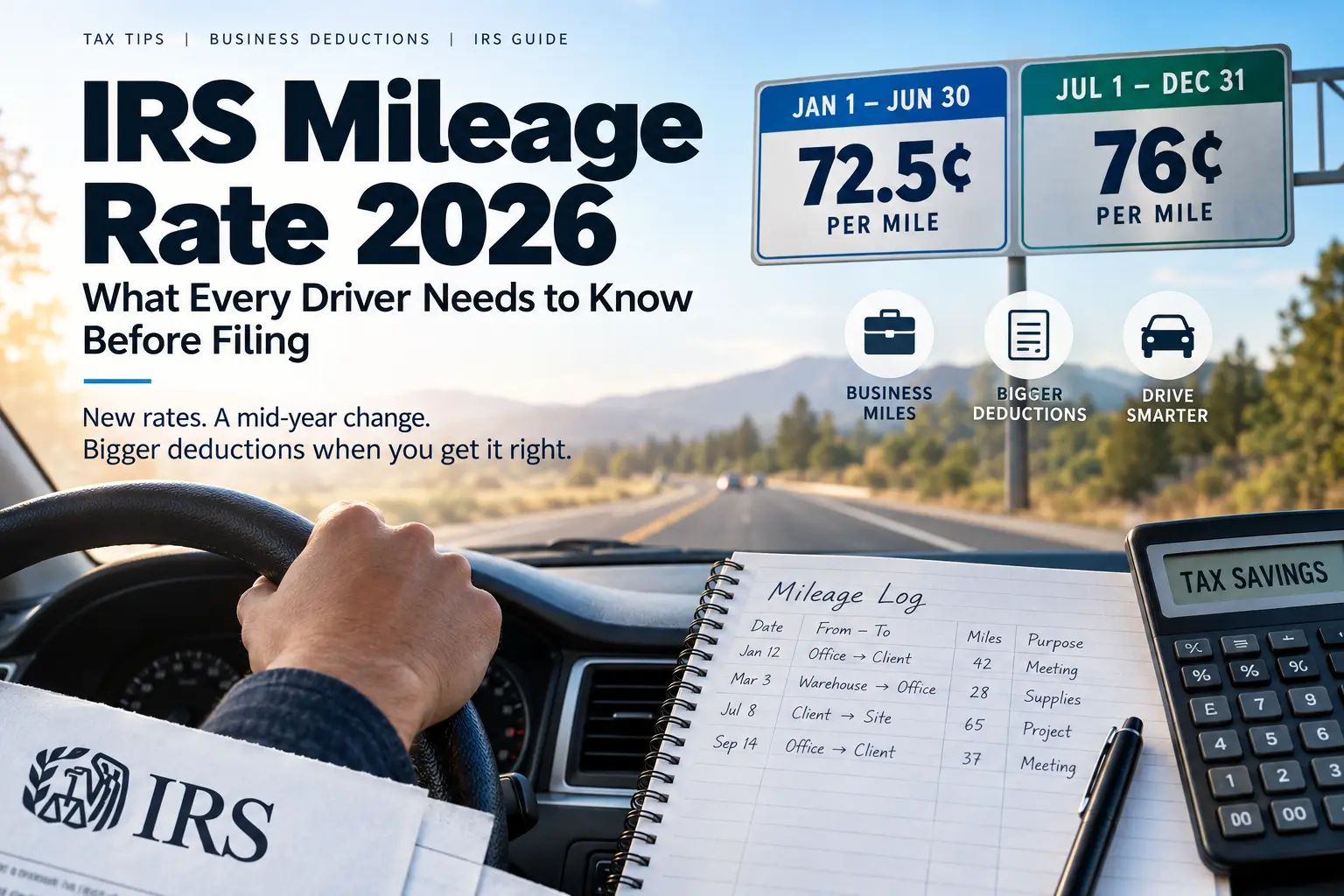 IRS Mileage Rate 2026 Guide