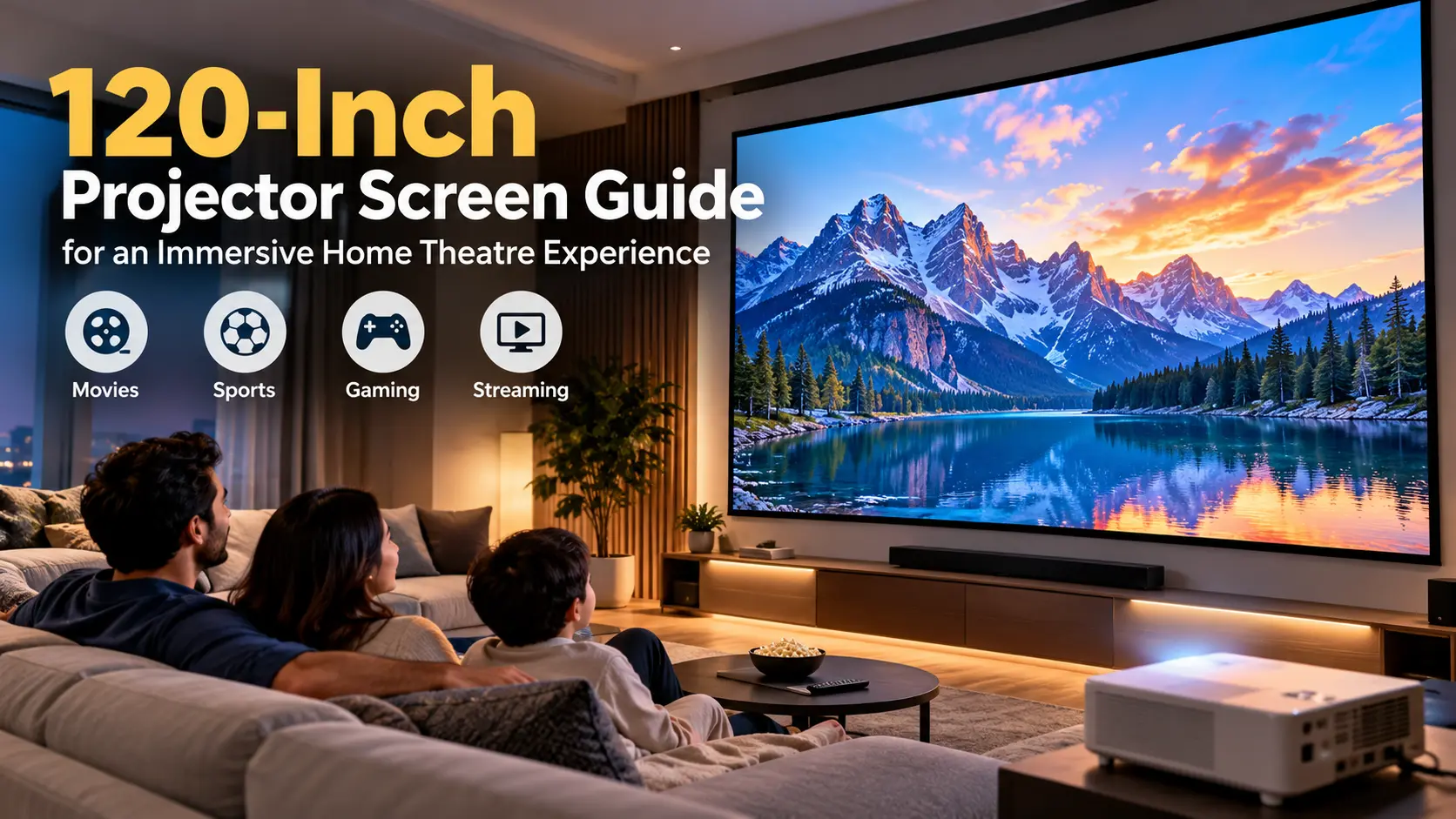 120-Inch Projector Screen Guide for an Immersive Home Theatre Experience